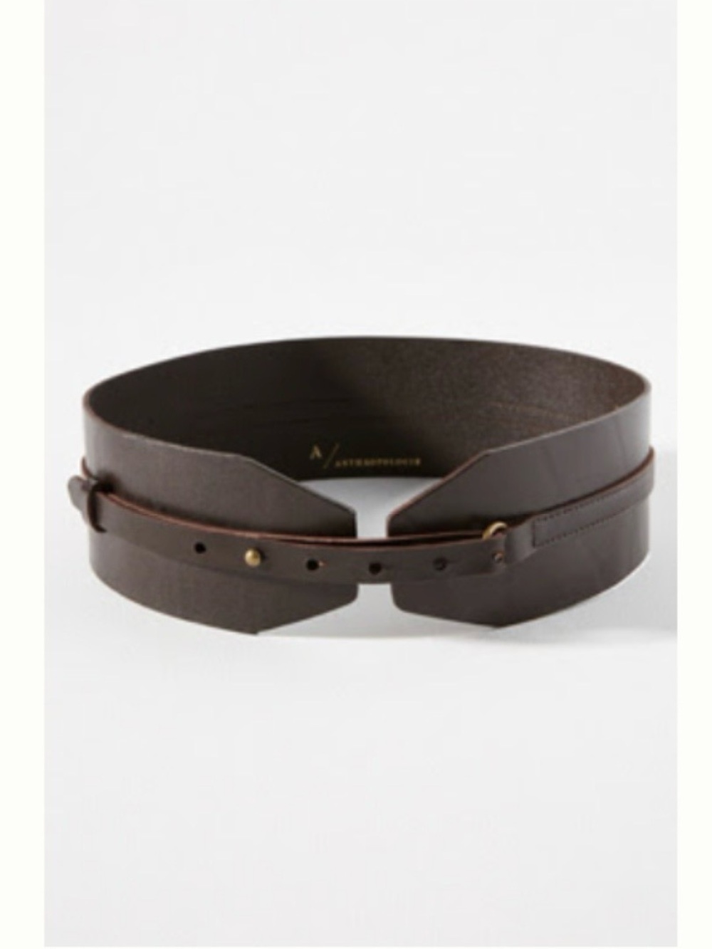 Anthropologie Women’s Leather Corset Belt - Chocolate